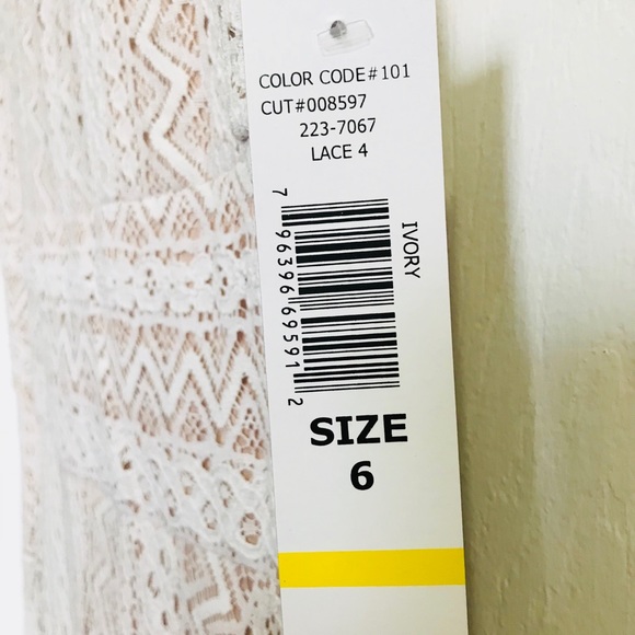 TIANA B Ivory Lace Dress Size 6 Style #849361 NWT - Picture 5 of 5